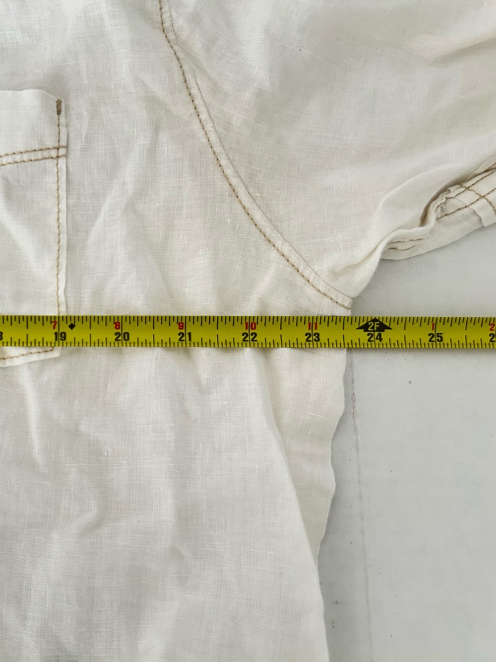 Tommy Bahama | Button Front Linen Shirt Mens Size XL Beige Short Sleeves - Picture 4 of 7